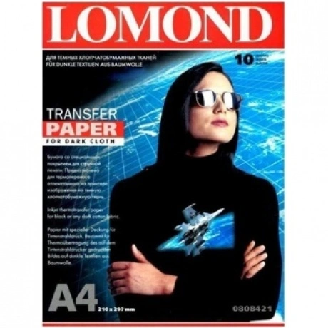 Термотрансфер Lomond 0808421 A4/140г/м2/10л./белый для темных тк...