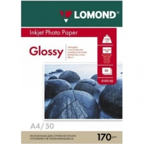 Бумага Lomond 0102142 A4/170г/м2/50л./белый глянцевое для струйн...