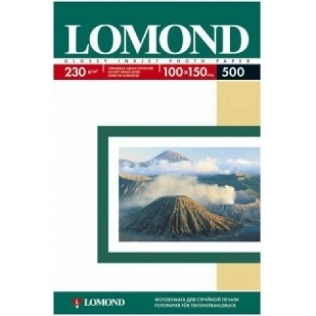 Бумага Lomond 0102082 10x15/230г/м2/500л./белый глянцевое для ст...