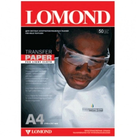 Термотрансфер Lomond 0808415 A4/140г/м2/50л./белый для струйной ...