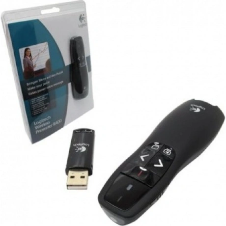 Презентер (пульт ДУ) LOGITECH Presenter R400, радиус действия 15...