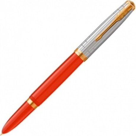 Ручка перьев. Parker 51 Premium (CW2169071) Red Rage GT F сталь ...