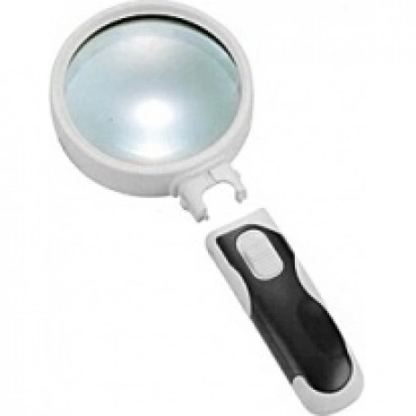 Лупа Kromatech ручная круглая 10x, 50 мм, с подсветкой (2 LED), ...