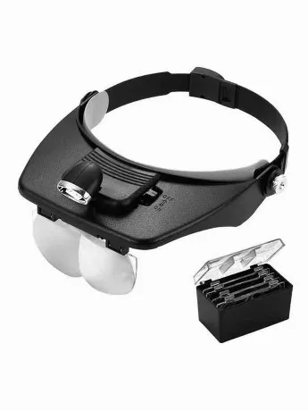 Лупа Kromatech налобная 1,2/1,8/2,5/3,5x, с подсветкой (1 LED) M...