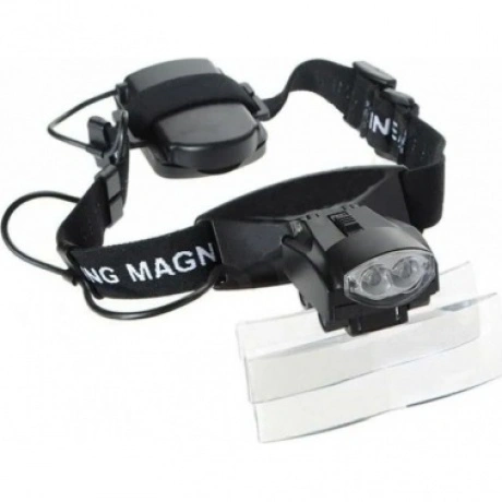 Лупа Kromatech налобная 6x, с подсветкой (2 LED) MG9892C