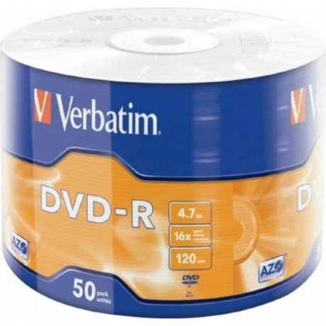 Диск DVD-R Verbatim 4.7Gb 16x bulk (50шт) (43788)