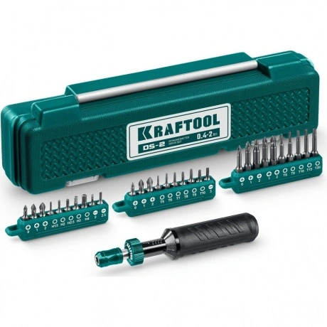Отвертка динамометрическая KRAFTOOL 0.4-2 Нм, (64034)