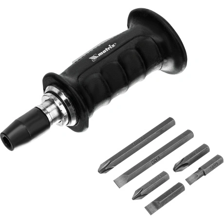 Отвертка ударно-поворотная Matrix 11561, 1/2" + биты, 6 пред., P...
