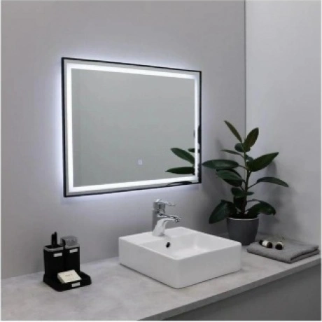 Зеркало FIXSEN с подсветкой LED прямоугольное 80х60 см черное (F...