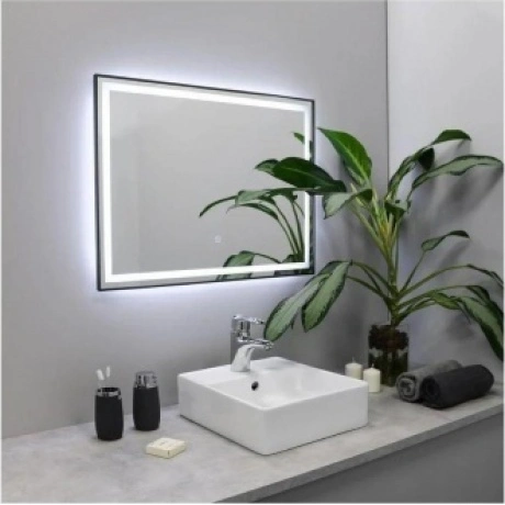 Зеркало FIXSEN с подсветкой LED прямоугольное 100х80 см графит (...