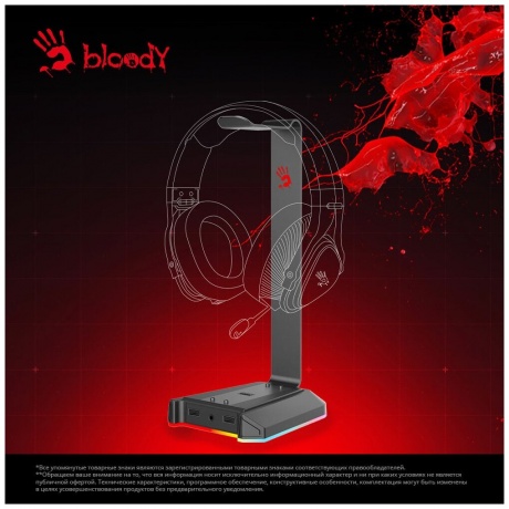 Подставка A4Tech Bloody GS2 черный - фото 8