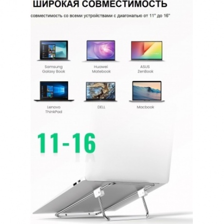 Подставка алюминиевая регулируемая для ноутбука UGREEN (80348) - фото 5