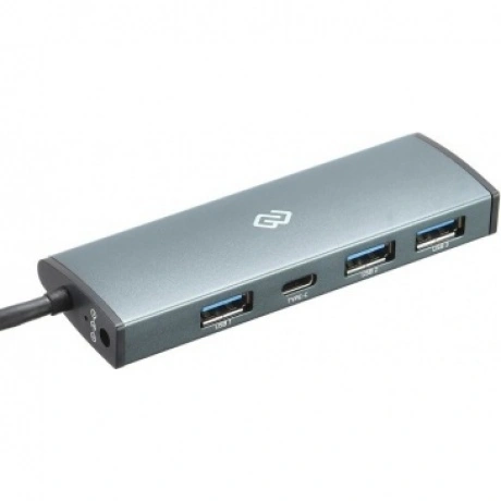Хаб-разветвитель USB-C Digma HUB-3U3.0С-UC-G 4порт. серый