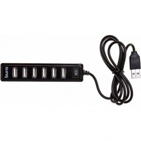 Хаб-разветвитель USB 2.0 Buro BU-HUB7-1.0-U2.0 7порт. черный