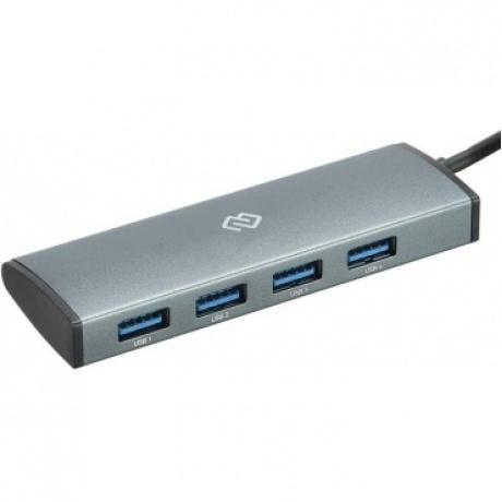 Хаб-разветвитель USB-C Digma HUB-4U3.0-UC-G 4порт. серый