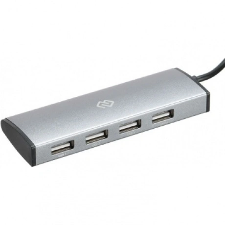 Хаб-разветвитель USB-C Digma HUB-4U2.0-UC-DS 4порт. серебристый