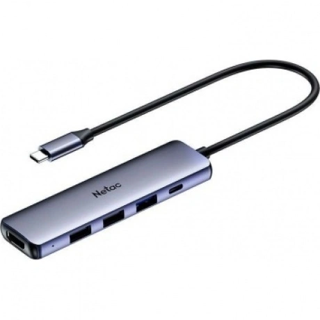 USB Концентратор Netac USB Hub WF13, 5in1 (NT08WF13-30GR)