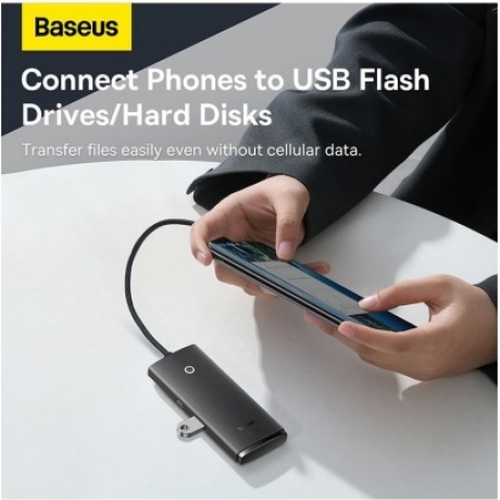 USB-хаб Baseus Lite Series Black (WKQX030001) - фото 11