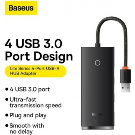 USB-хаб Baseus Lite Series Black (WKQX030001) - фото 10