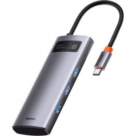 USB-хаб Baseus Metal Gleam Gray (CAHUB-CX0G) - фото 1