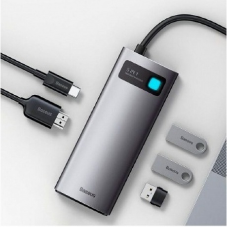 USB-хаб Baseus Metal Gleam Gray (CAHUB-CX0G) - фото 7
