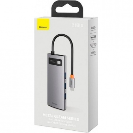 USB-хаб Baseus Metal Gleam Gray (CAHUB-CX0G) - фото 8