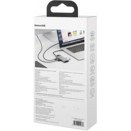 USB-хаб Baseus Metal Gleam Gray (CAHUB-CX0G) - фото 9