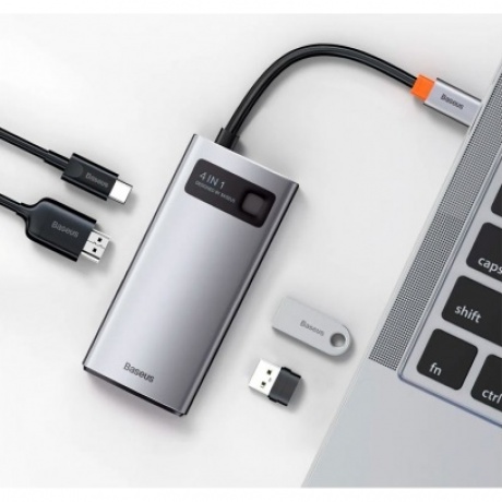 USB-хаб Baseus Metal Gleam Gray (CAHUB-CY0G) - фото 8