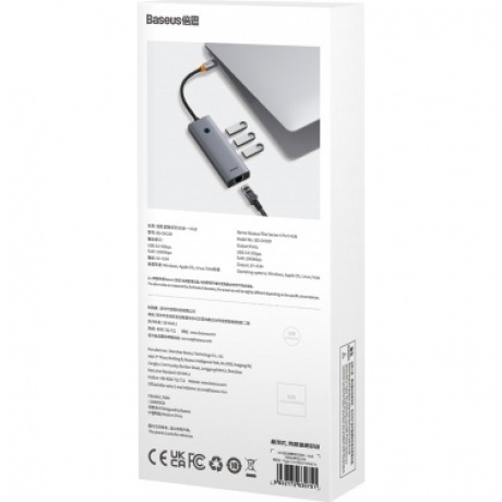 Хаб Baseus BS-OH109 Space Grey (B0005280A813-00) - фото 6