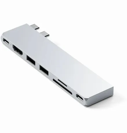 Адаптер Satechi USB-C Pro Hub Slim Adapter. Цвет: серебристый