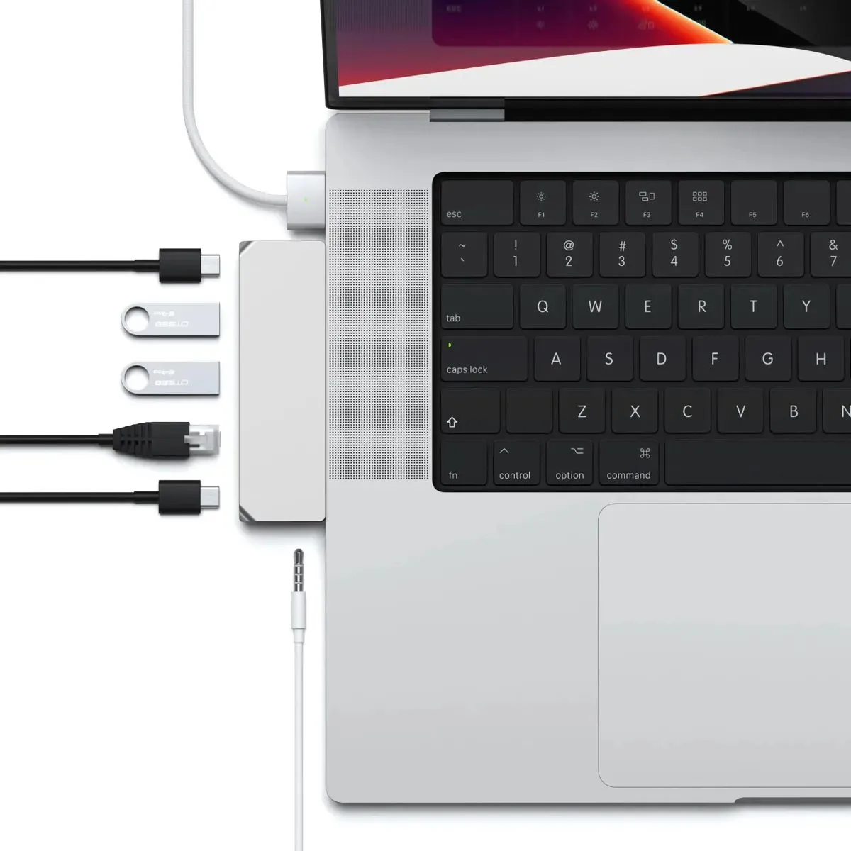 Хаб Satechi Pro Hub Mini. Цвет - Серебристый. - фото 6