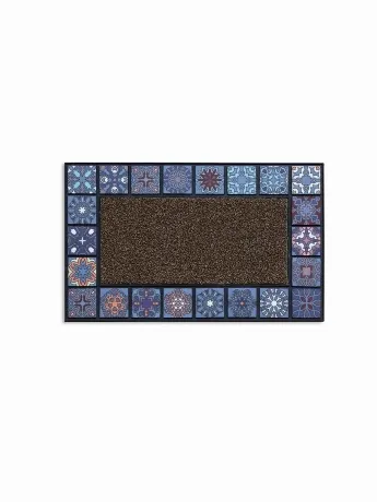 Коврик придверный MOSAIC QUADRO blue 76Х45 см ATTRIBUTE MAT