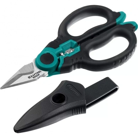 Ножницы электрика Kraftool ELECTRIC 23356, 160 мм, 4 в 1, с чехл...