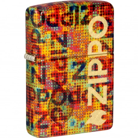 Зажигалка Zippo Pixel Fusion с покрытием 540 Tumbled Brass разно...