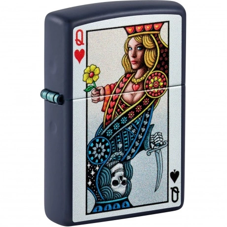 Зажигалка Zippo Queen Design с покрытием Navy Matte синяя матова...