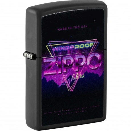Зажигалка Zippo Sign Design с покрытием Black Matte черная
