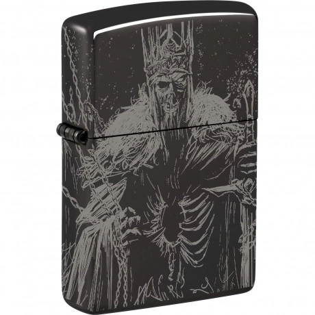 Зажигалка Zippo Skull King с покрытием High Polish Black черная ...
