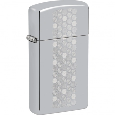 Зажигалка Zippo Slim Honeycomb Design с покрытием High Polish Ch...