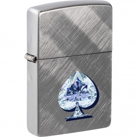 Зажигалка Zippo Сверкающая карта Пик с покрытием Gleaming Spade ...