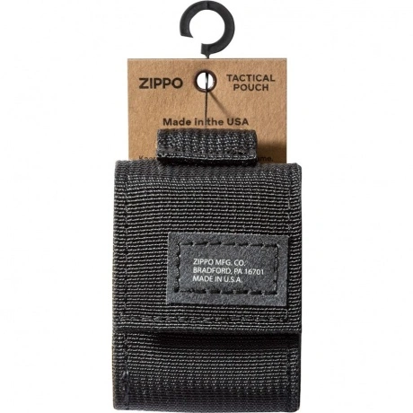 Чехол для зажигалки Zippo с фиксатором на ремень, черный