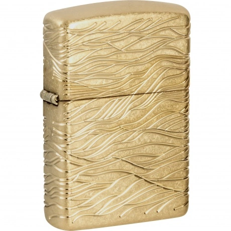 Зажигалка Zippo Armor Luxury Waves Design с покрытием Tumbled Br...