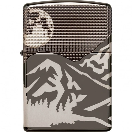 Зажигалка Zippo Armor покрытие High Polish Black Ice чёрная глян...