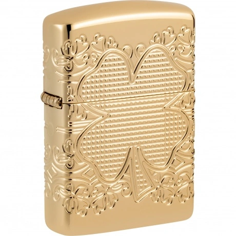Зажигалка Zippo Armor Счастливый клевер с покрытием Lucky Clover...
