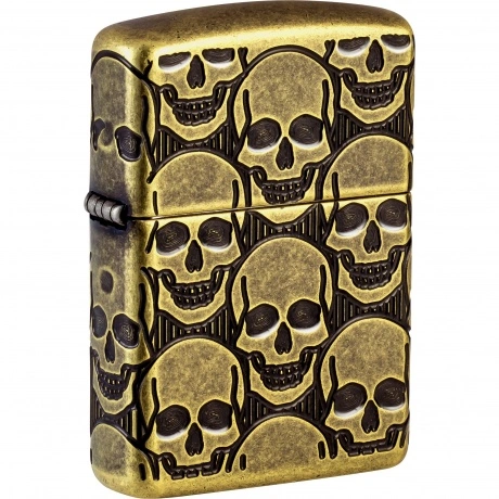 Зажигалка Zippo Armor Ухмыляющиеся черепушки с покрытием Cacklin...