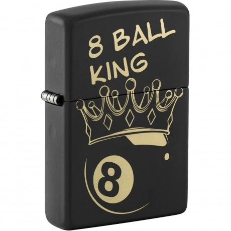 Зажигалка Zippo Billiards Champion Design с покрытием Black Matt...
