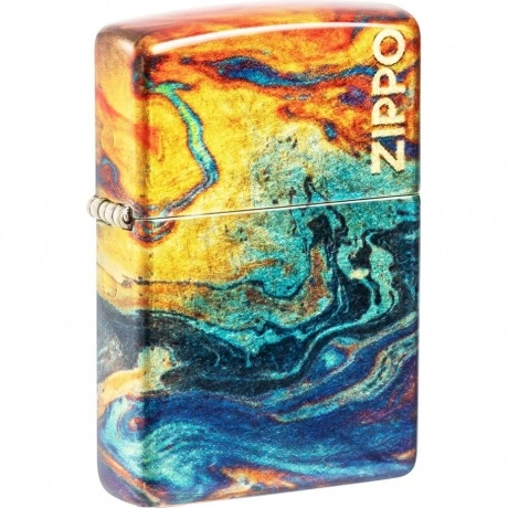 Зажигалка Zippo Classic с покрытием 540 Tumbled Brass разноцветн...