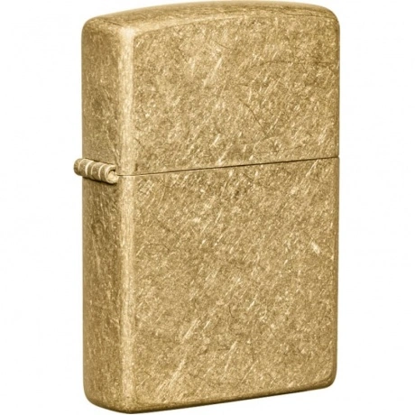 Зажигалка Zippo Classic с покрытием Tumbled Brass золотистая мат...