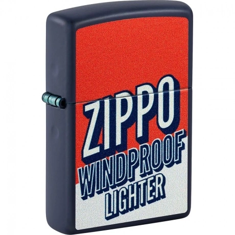Зажигалка Zippo Color Block Design с покрытием Navy Matte синяя