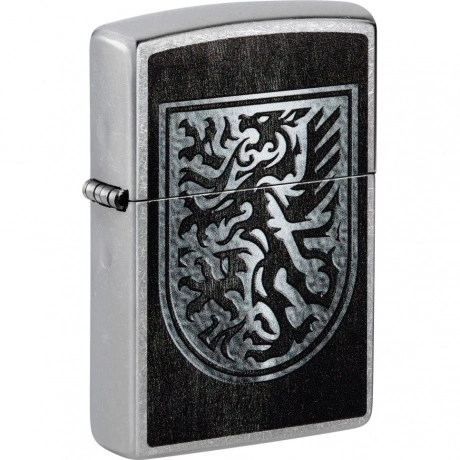 Зажигалка Zippo Dragon Design с покрытием Street Chrome серебрис...