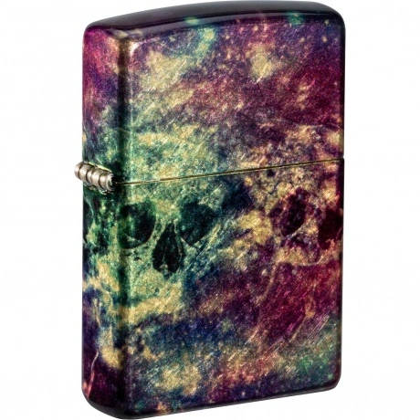Зажигалка Zippo Galaxy Skull с покрытием 540 Tumbled Brass разно...